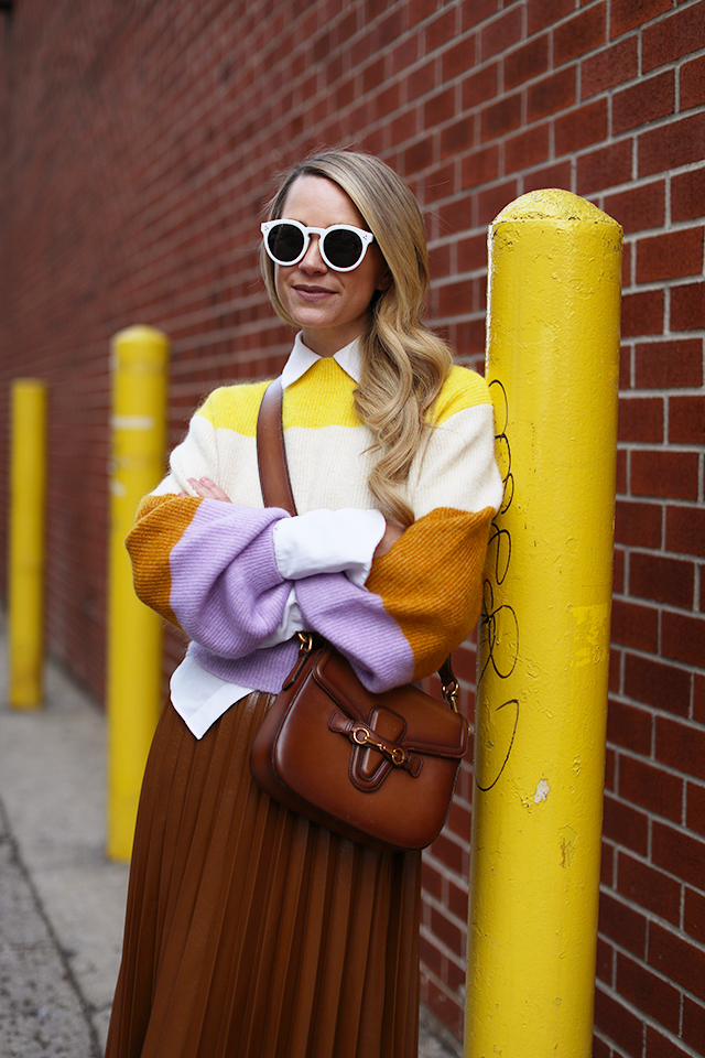 bright sweaters