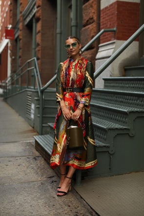 Scarf print dress