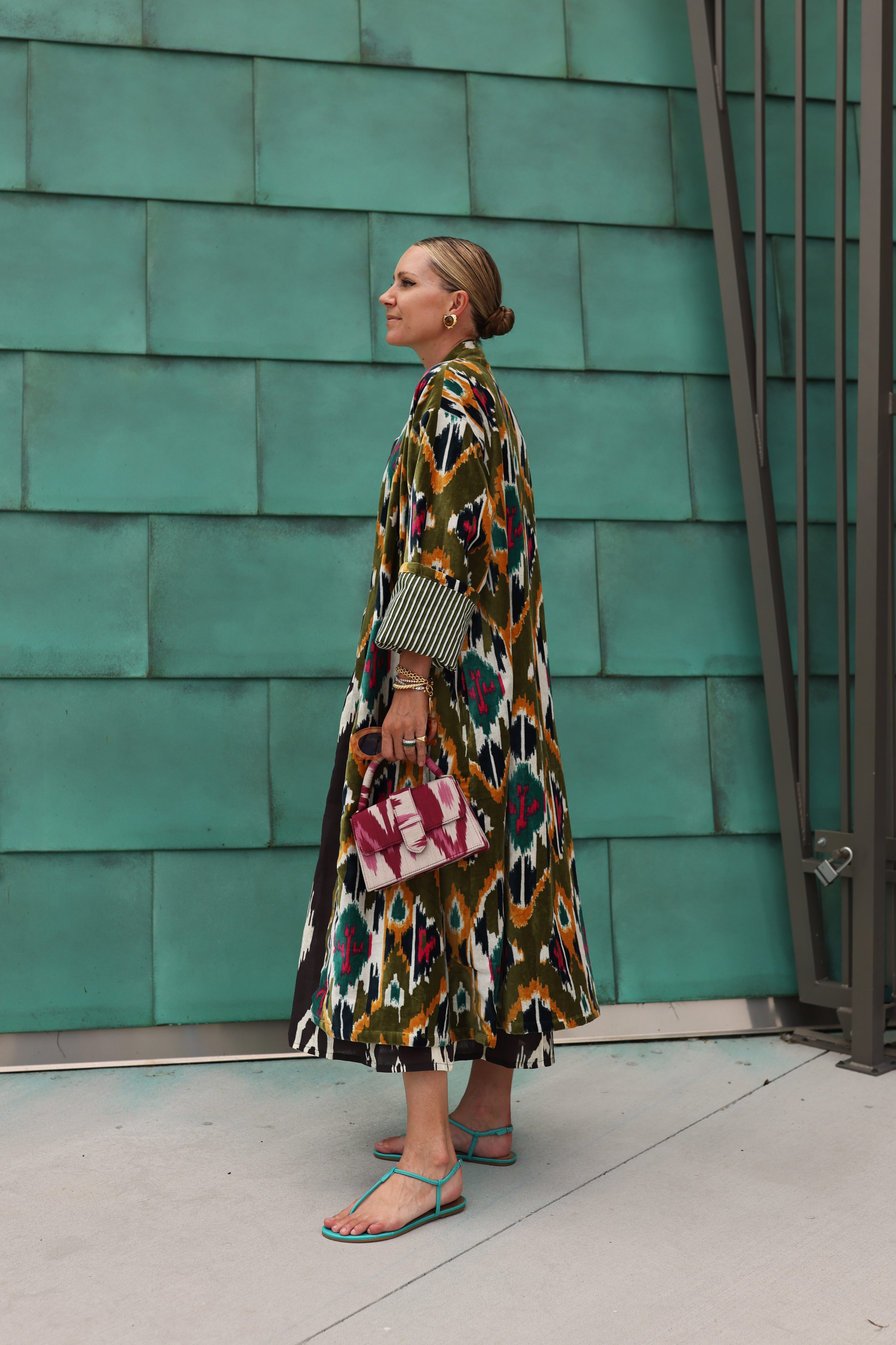 Etsy, Etsy jacket, Ikat jacket, de castro bag