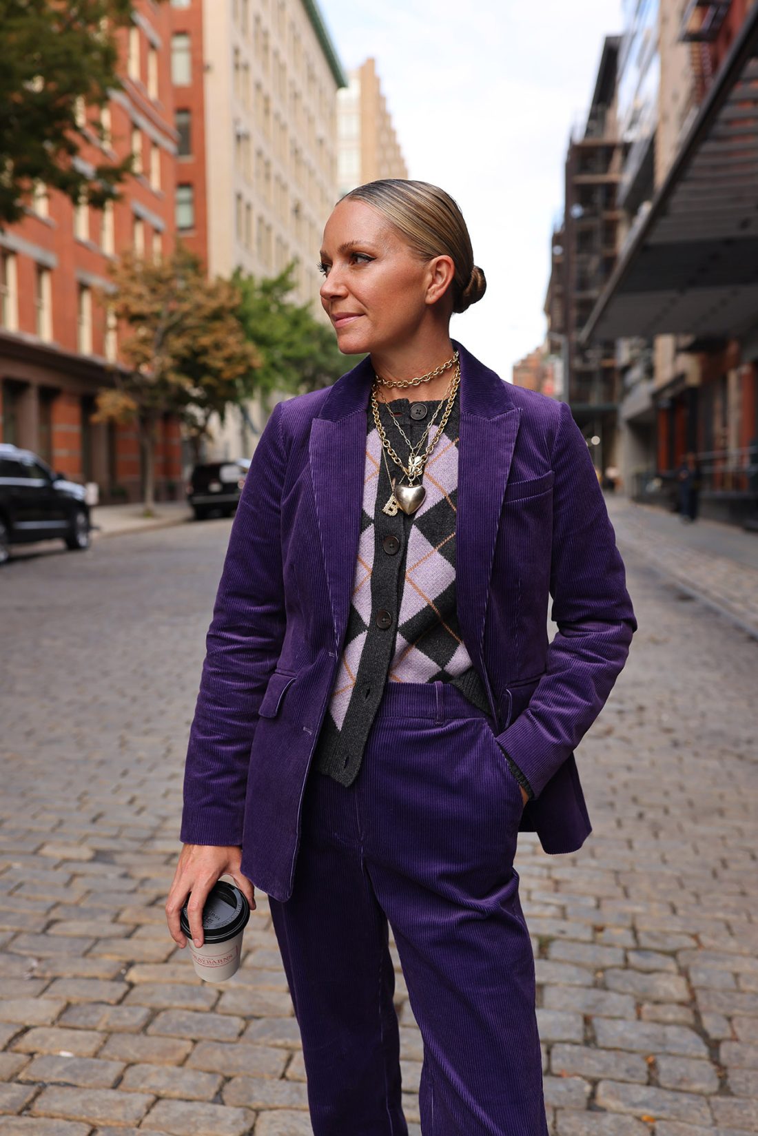 fall boden, cord blazer, argyle cardigan