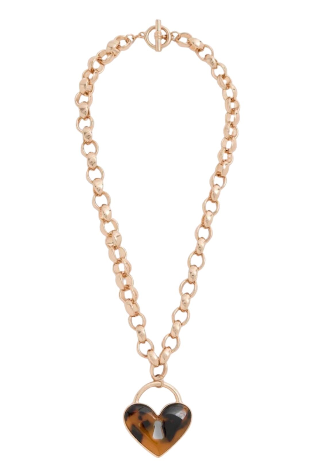chunky love lock necklace, boden necklace